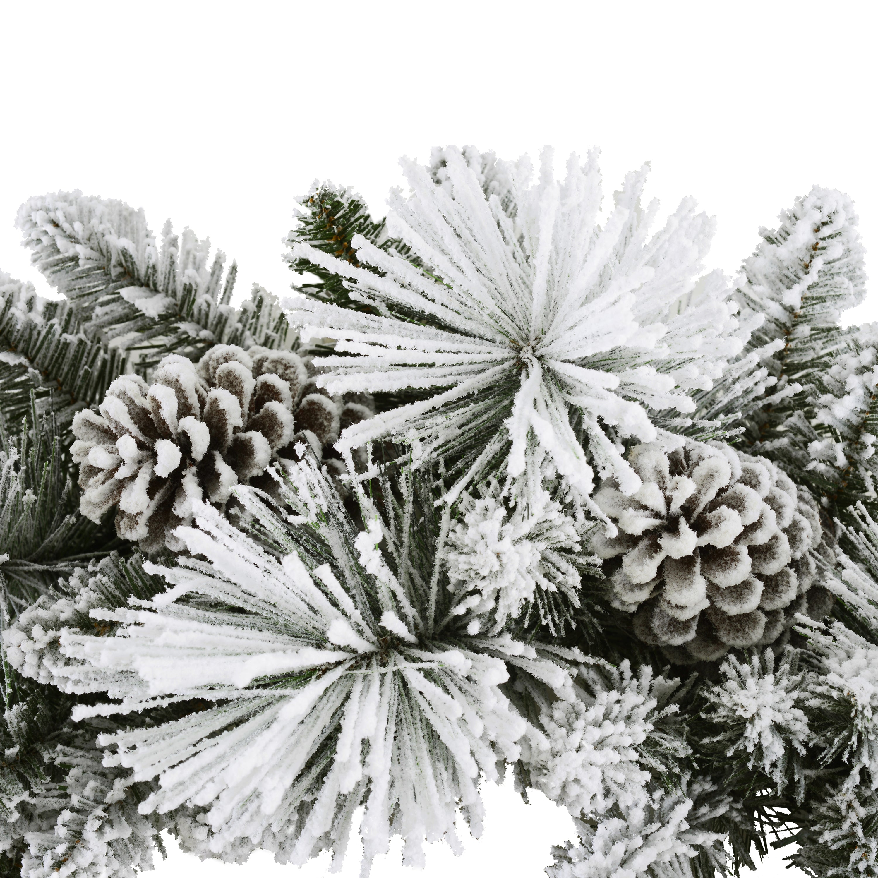 32" Flocked Berkshire Spruce Wreath